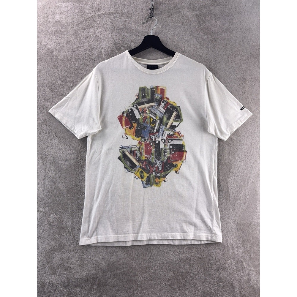 Swagger Money Sign T Shirt Mens Size Medium White Graphic Print‎ Y2K Streetwear